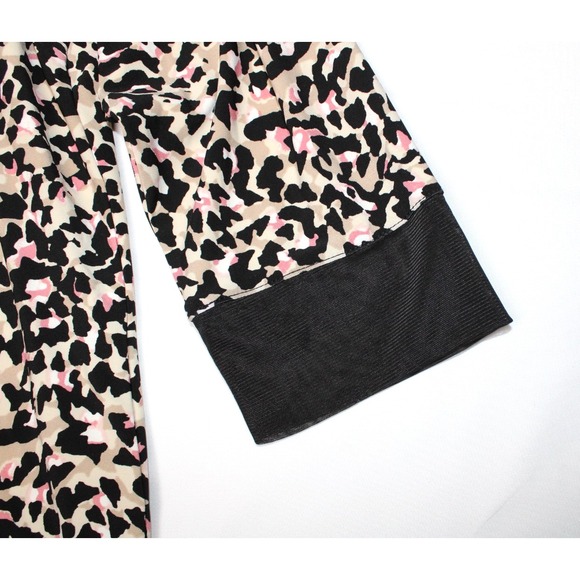ANNE KLEIN Womens Animal Leopard Cheetah Print Polyester Top Shirt Blouse 2X NWT - Picture 4 of 13
